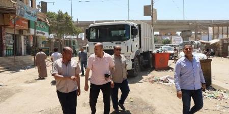سكرتير بنى سويف يتفقد الحالة العامة للنظافة ورفع الإشغالات