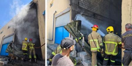 إخماد حريق في سوق الخضار المركزي في النبطية
