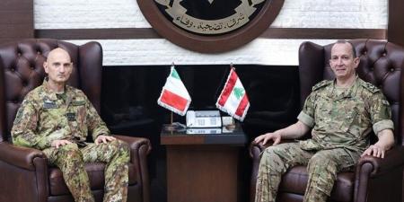 قائد الجيش عرض مع نظيره الإيطالي الأوضاع بلبنان والمنطقة وسبل تعزيز التعاون بين الجيشين