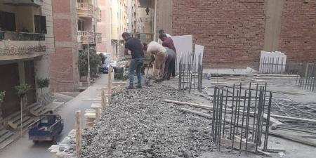 تنفيذإزالةفوريةلأعمال بناءمخالف لشروط الترخيص بالزقازيق 