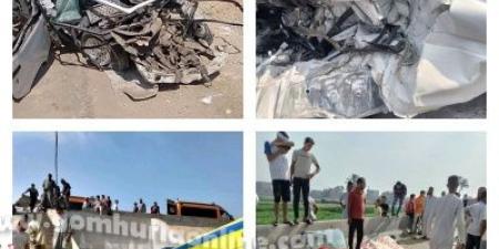 كارثة على الإقليمي بالمنوفية.. وفاة 14 في تصادم تريلا وميكروباص