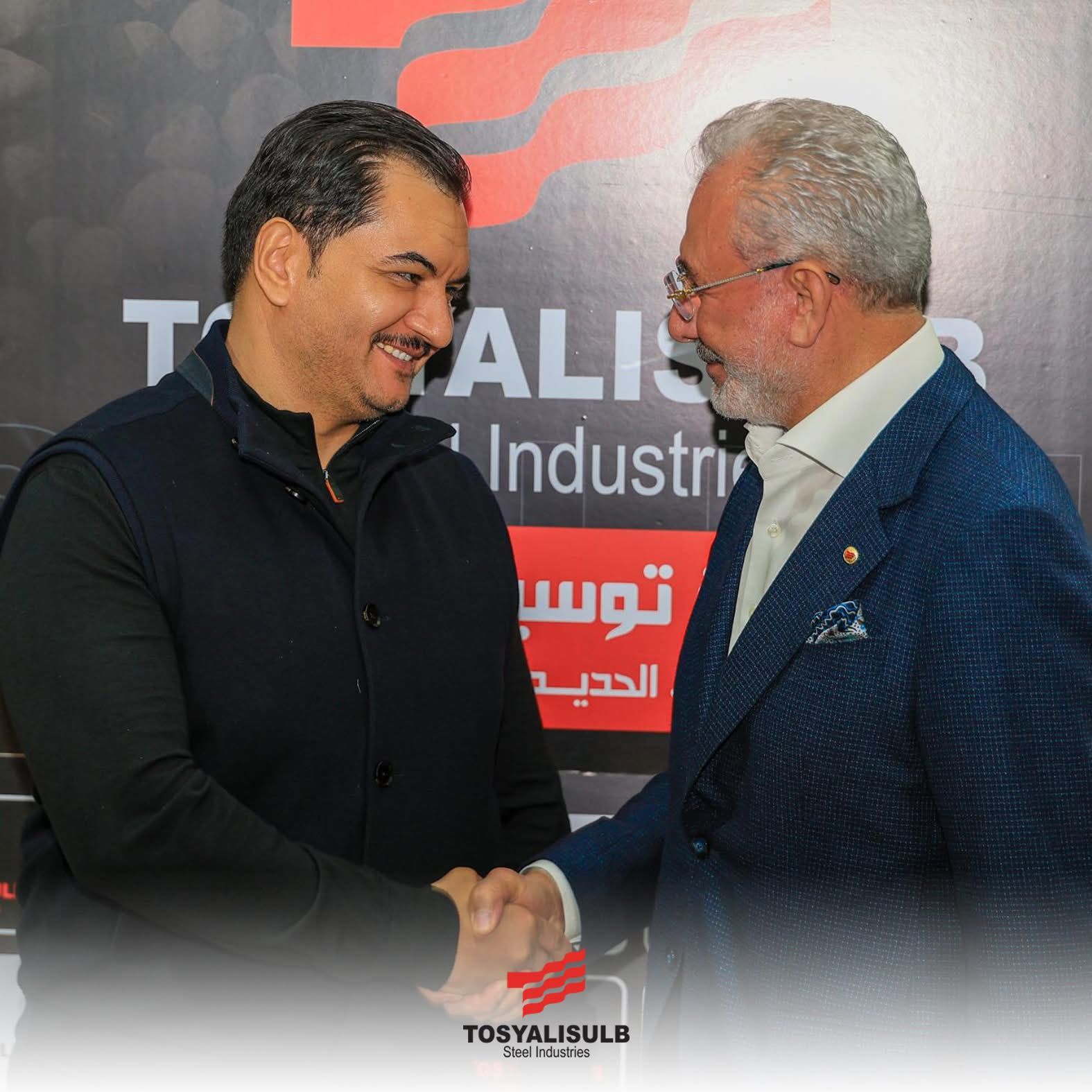 May be an image of ‎2 people and ‎text that says '‎T ALIS Industri 1 توس الحديد TOSYALISULB Steel elIndustries Bel Industnes‎'‎‎