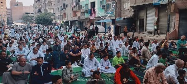 توافد المواطنين على الساحات فى القليوبية لأداء صلاة العيد