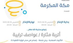 حالة الطقس اليوم في مكة المكرمة الإنذار الأحمر في القنفذة