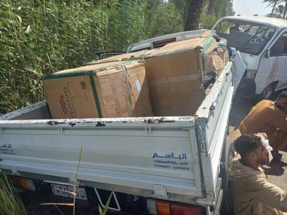 السرعة الزائدة تتسبب في إصابة 11 شخصًا بحادث تصادم مروع على زراعي المنيا