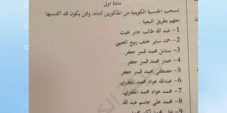 بالأسماء.. الكويت تسحب الجنسية من 15 شخصاً
