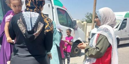 قوافل حياة كريمة تقوم بالكشف الطبى على 1057 مواطن