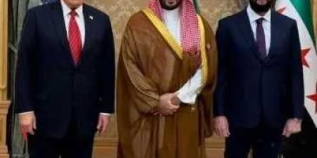 شاهد بالصور .. تفاصيل لقاء ولي العهد السعودي وترامب بالرئيس السوري ”الشرع”