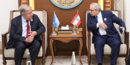 سلام أكد لغوتيريس ضرورة وقف الاعتداءات الإسرائيلية فورًا: ملتزمون بالتعاون مع اليونيفيل