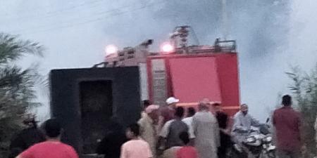 الحماية المدنية بالسويس تسيطر علي حريق مخلفات زراعية