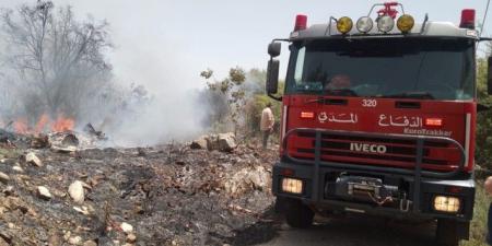 الدفاع المدني: تنفيذ 72 مهمة إطفاء حرائق بسبب ارتفاع درجات الحرارة والقصف الإسرائيلي