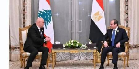 رئيسا مصر ولبنان يستعرضان سبل تعزيز التعاون