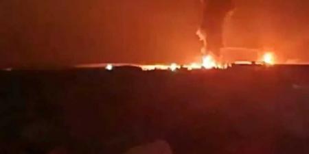 حريق هائل يلتهم حوش ناقلات نفط جنوب العاصمة صنعاء