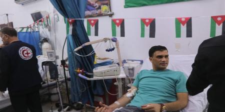 المستشفى الميداني الأردني 82 ينفذ حملة تبرع بالدم في غزة