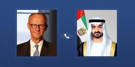 رئيس الدولة والمستشار الألماني يبحثان هاتفيا علاقات التعاون بين البلدين