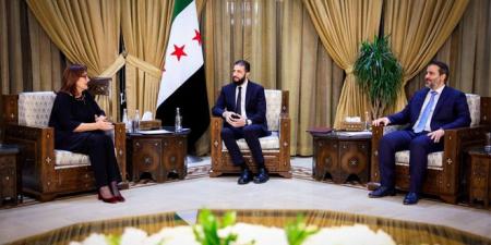 الرئيس الشرع والوزير الشيباني يلتقيان المفوضة الأوروبية دوبرافكا شويسا