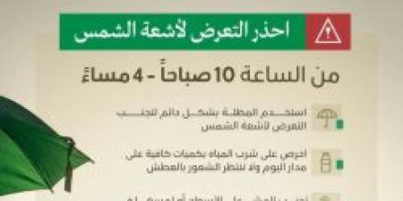حج بصحة .. تحذيرات من وزارة الصحة من التعرض المباشر لأشعة الشمس في هذه الأوقات