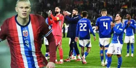 المنتخب النرويجى ضد المنتخب الإيطالي في تصفيات أوروبا المؤهلة لكأس العالم