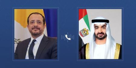 رئيس الدولة والرئيس القبرصي يبحثان هاتفياً علاقات البلدين والتطورات في المنطقة