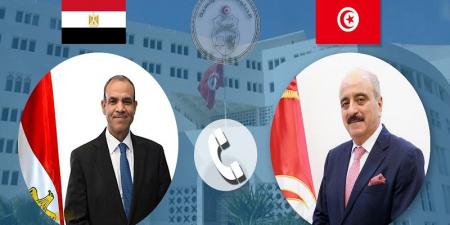 وزير الخارجية يتلقى مكالمة هاتفية من وزير الخارجية المصري