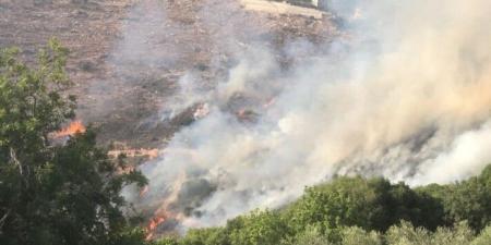 "النشرة": حريق كبير في الوادي بين دير الزهراني وعزة وكفروة جراء الغارات الإسرائيلية
