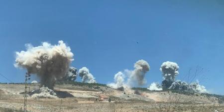 غارات صهيونية عنيفة تستهدف مرتفعات كفرتبنيت والدبشة