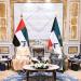 أمير الكويت يستقبل نائب رئيس دولة الامارات نائب رئيس الوزراء رئيس ديوان الرئاسة