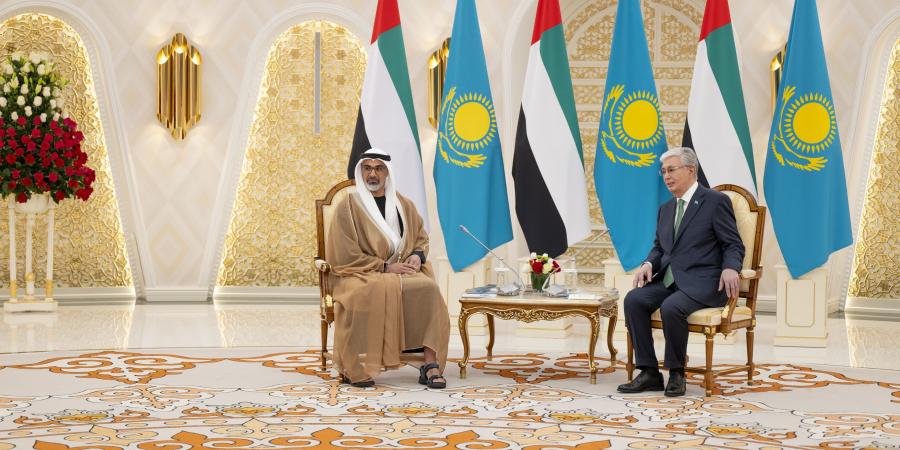 خالد بن محمد بن زايد يبحث العلاقات مع رئيس كازاخستان في أستانا