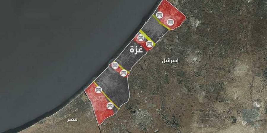 استعداداً لهجوم غير مسبوق.. شاهد: الجيش الإسرائيلي ينشر خريطة لمنطقتين في غزة ويدعو سكانها بالإخلاء الفوري