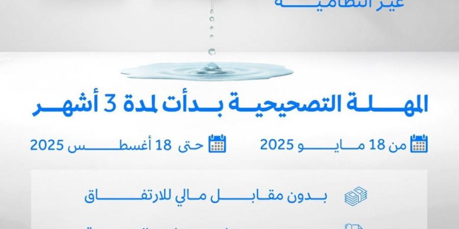 ‏إعفاء المخالفين في التعديات على المياه والصرف الصحي من الغرامات المالية والمقابل المالي