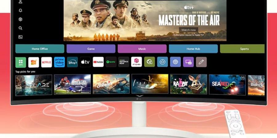 LG تطلق شاشة منحنية 34 بوصة بنسبة 21:9 تعمل بنظام webOS لتشغيل الوسائط وOffice 365 بدون حاسب