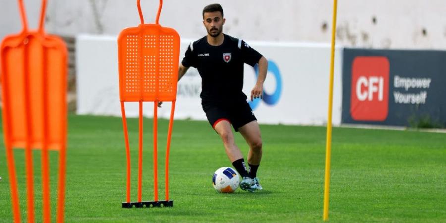 المنتخب الأولمبي يتدرب على ملعب السلط