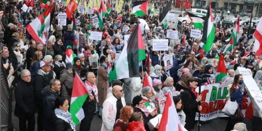 مظاهرات حاشدة في باريس تنديدا بجرائم الإبادة بغزة