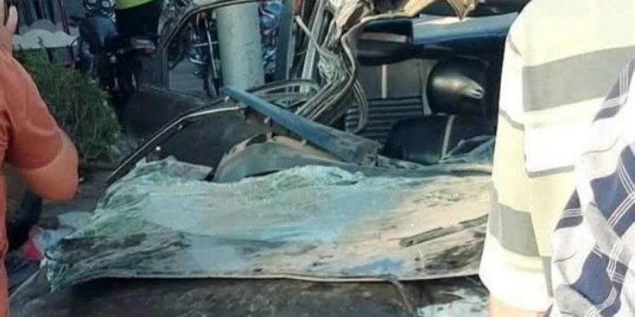 مصرع شخص وإصابة 4 آخرين في حادث تصادم بالمنوفية