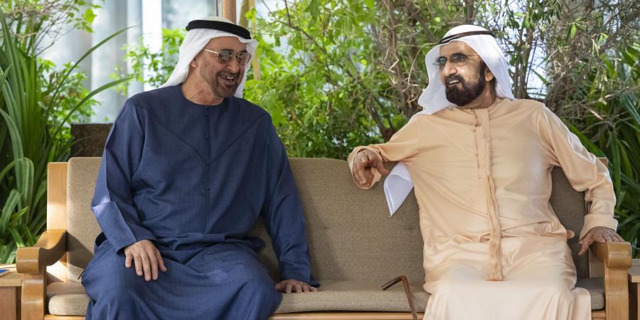 رئيس الدولة ومحمد بن راشد يبحثان جهود تعزيز التنمية الوطنية والازدهار الذي يحققه الاقتصاد الوطني