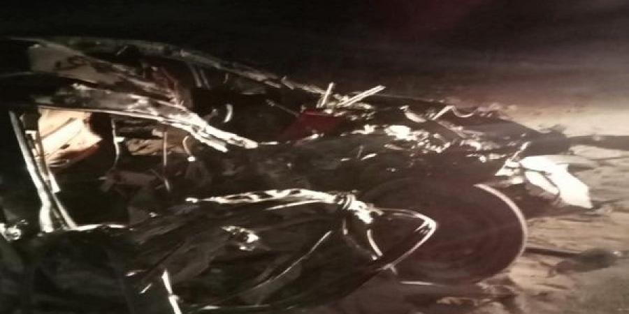 مصرع 4 من أسرة واحدة في حادث تصادم بالمنيا