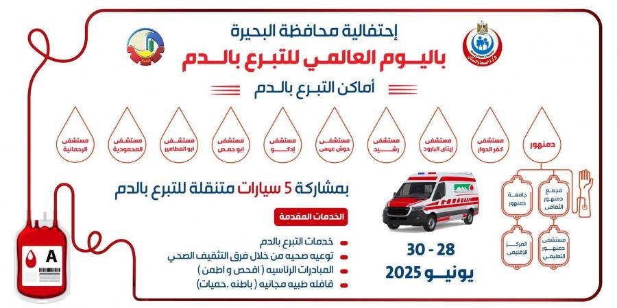 إنطلاق حملة تبرعك بالدم حياة بالبحيرة
