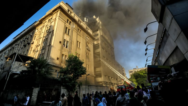 عدد ضحايا حريق سنترال رمسيس