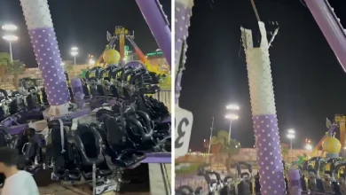 كارثة سقوط لعبة في منتزه الجبل الأخضر في الطائف