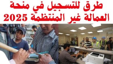 منحة العمالة غير المنتظمة
