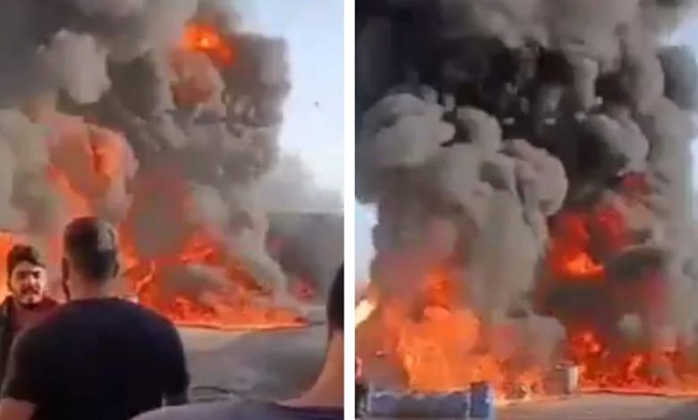 اندلاع حريق ضخم في أشجار وأعشاب بمنطقة جبلية بالباحة يثير الذعر