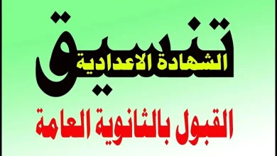 تنسيق الصف الأول الثانوي