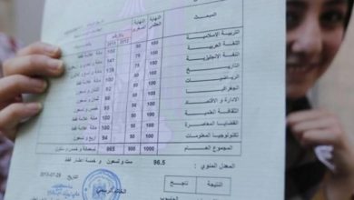 نتيجة التوجيهي في فلسطين