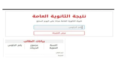 نتيجة الثانوية العامة