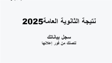 نتيجة الثانوية العامة 2025.. موعد الظهور ورابط الاستعلام برقم الجلوس