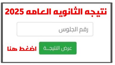 نتيجة الثانوية العامة
