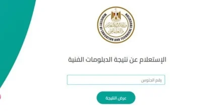 نتيجة الدبلومات الفنية 2025 مصر
