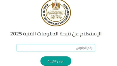 نتيجة الدبلومات الفنية